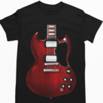 Camiseta Guitarra Gibson SG - Preta