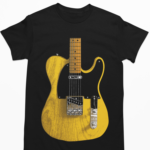 Camiseta Guitarra Fender Telecaster - Preta