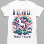 Camiseta Dreamer world of imagination - Branca