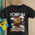 Camiseta Infantil Forfun Alegria compartilhada- Preta