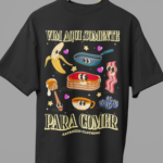 Camiseta OVERSIZED Vim aqui somente para comer